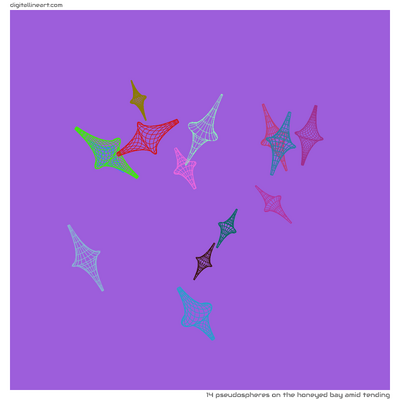 The Honeyed Bay amid Tending — 14 pseudospheres