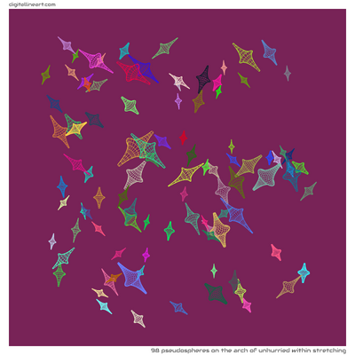 The Arch of Unhurried within Stretching — 98 pseudospheres