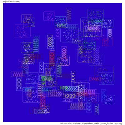 The Amber Arch through the Casting — 88 punch cards