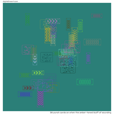 When the Amber-toned Bluff of Sounding — 38 punch cards