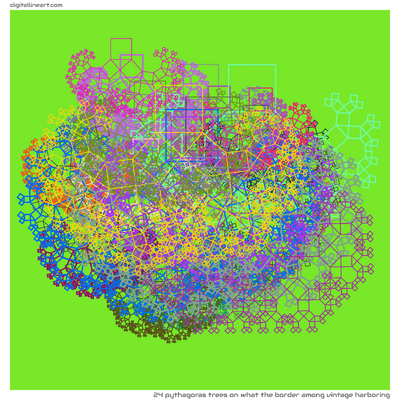 24 Pythagoras Trees in What the Border among Vintage Harboring