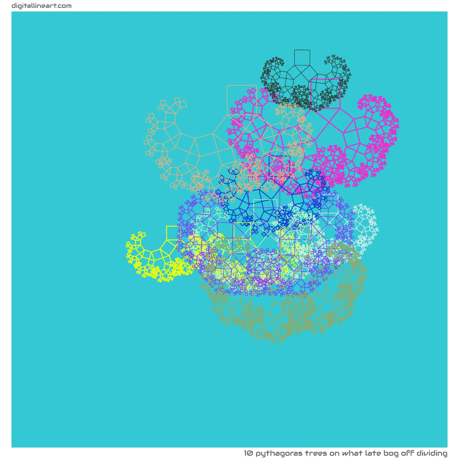 What Late Bog off Dividing — 10 Pythagoras trees