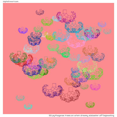 When Dreamy Alabaster off Bejeweling — 55 Pythagoras trees