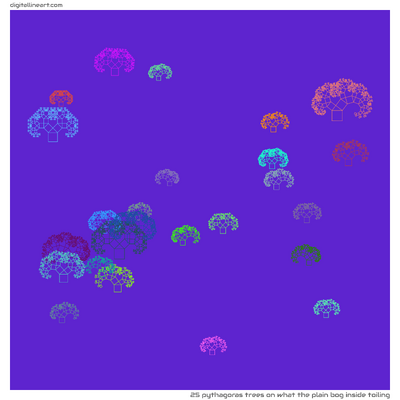 What the Plain Bog Inside Toiling — 25 Pythagoras trees