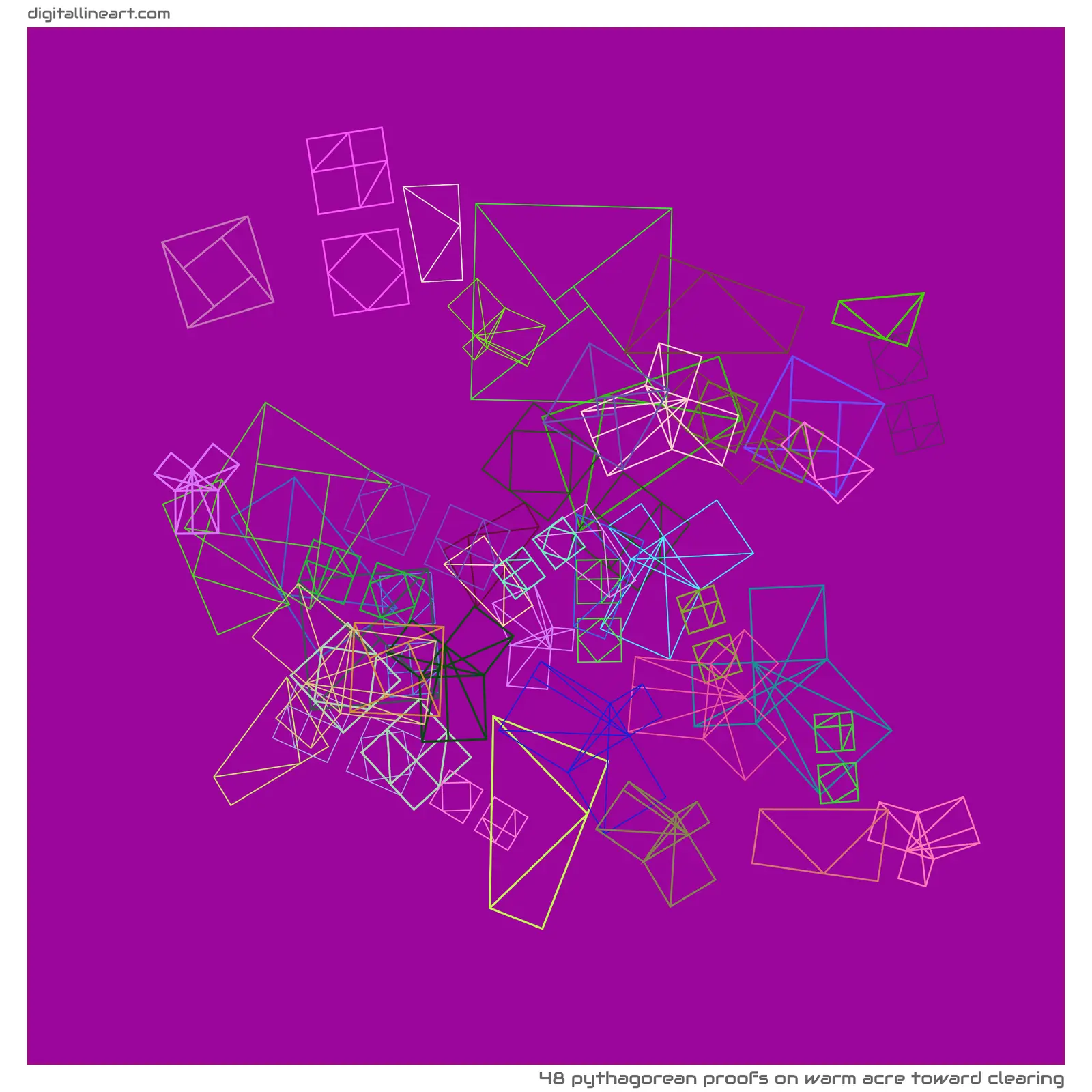 Warm Acre toward Clearing — 48 pythagorean proofs