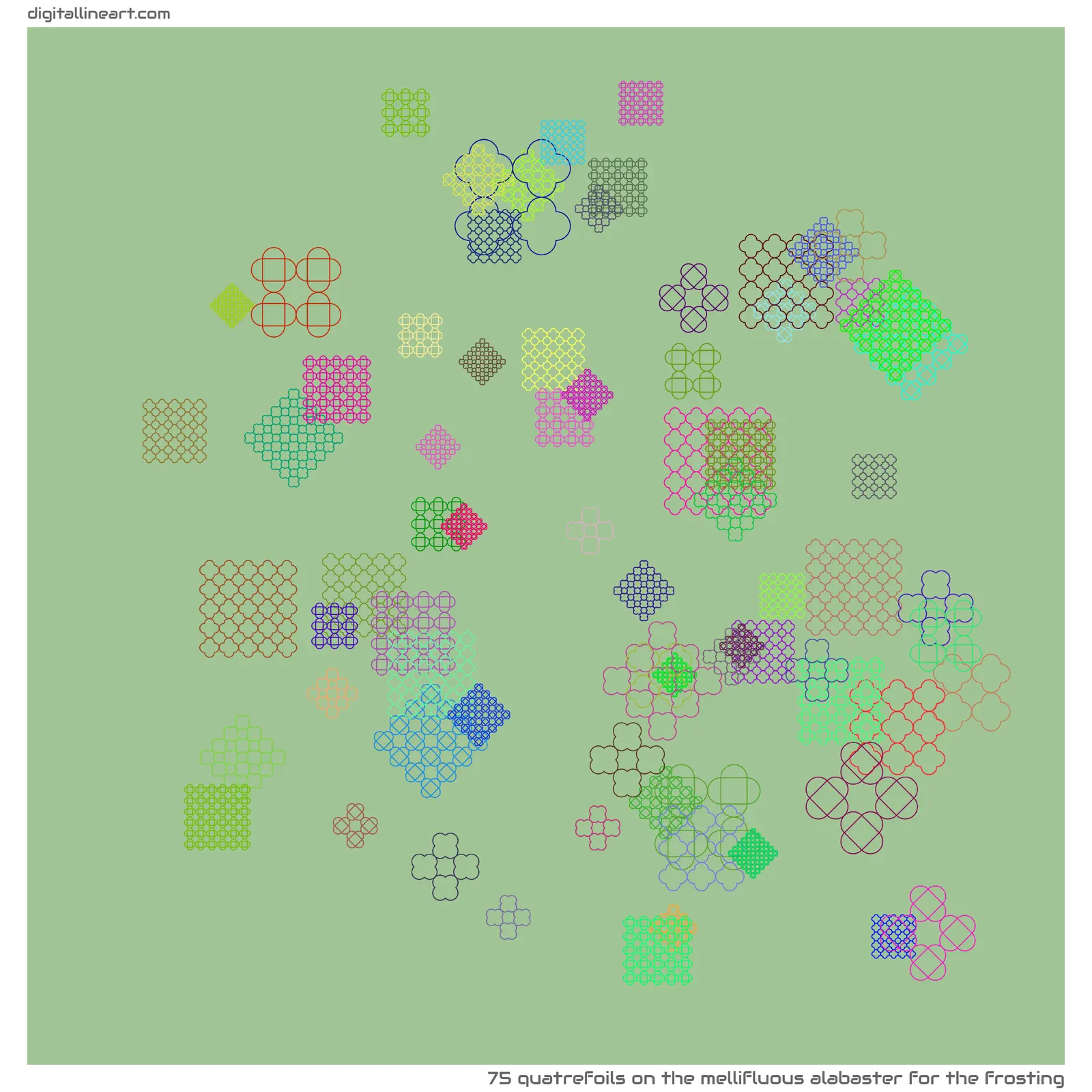 The Mellifluous Alabaster for the Frosting — 75 quatrefoils