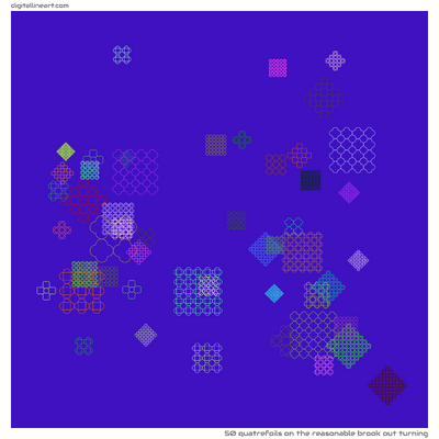 The Reasonable Brook out Turning — 50 quatrefoils