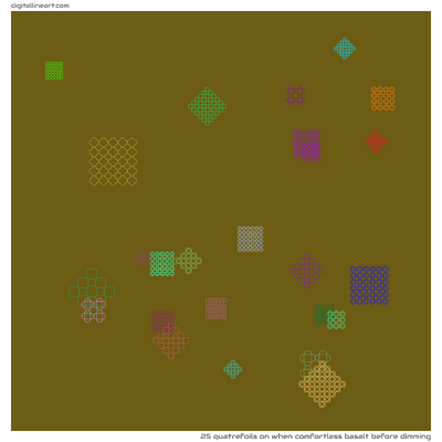 When Comfortless Basalt before Dimming — 25 quatrefoils