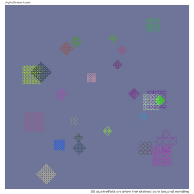 When the Stained Acre beyond Mending — 25 quatrefoils