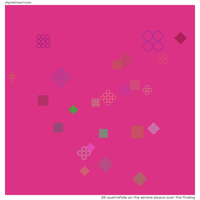The Serene Alcove over the Finding — 25 quatrefoils