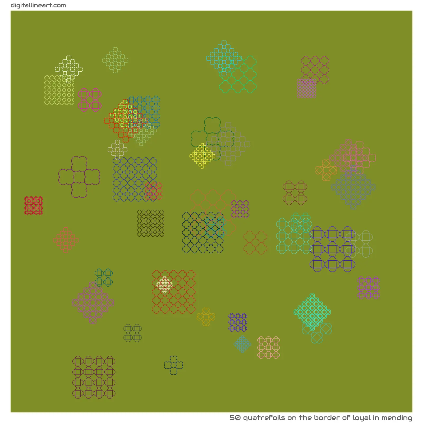 The Border of Loyal in Mending — 50 quatrefoils