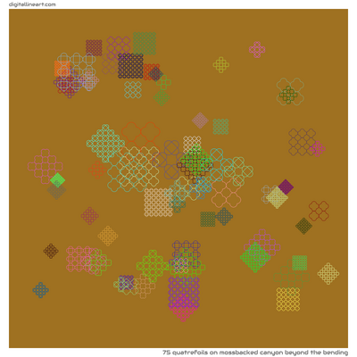 Mossbacked Canyon beyond the Bending — 75 quatrefoils