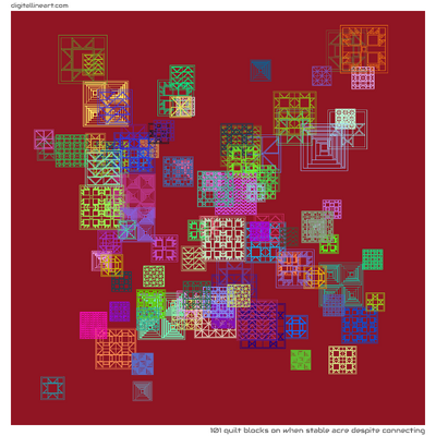 When Stable Acre despite Connecting — 101 quilt blocks