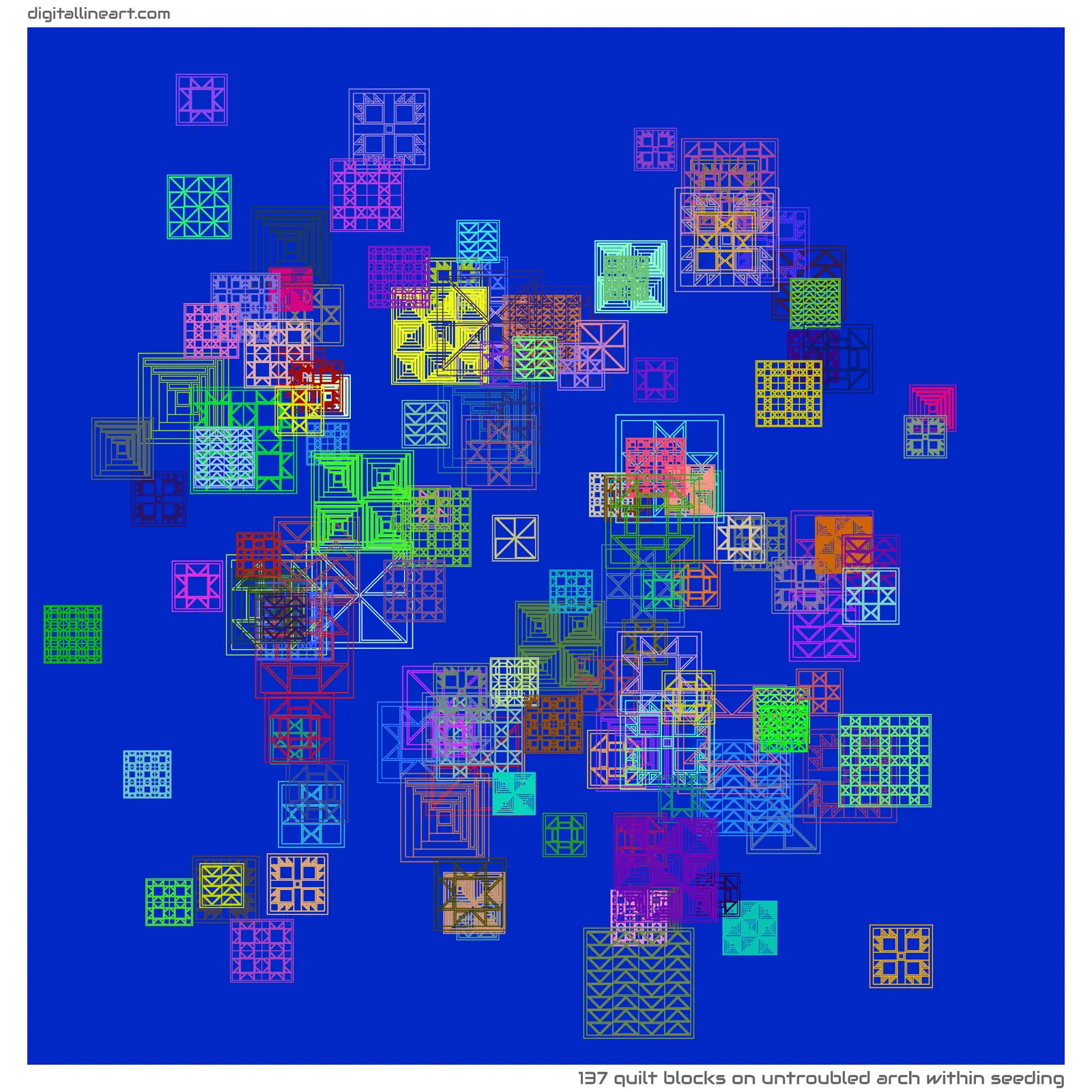 Untroubled Arch within Seeding — 137 quilt blocks