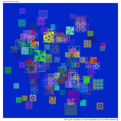 Untroubled Arch within Seeding — 137 quilt blocks