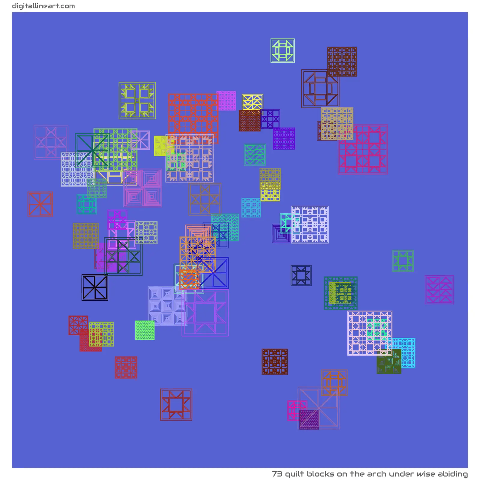 The Arch under Wise Abiding — 73 quilt blocks
