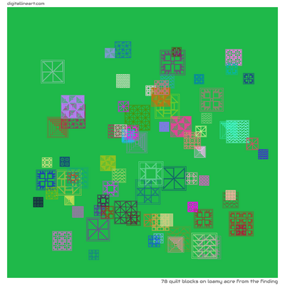 Loamy Acre from the Finding — 78 quilt blocks