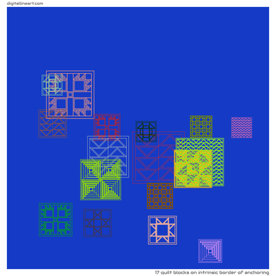 Intrinsic Border of Anchoring — 17 quilt blocks