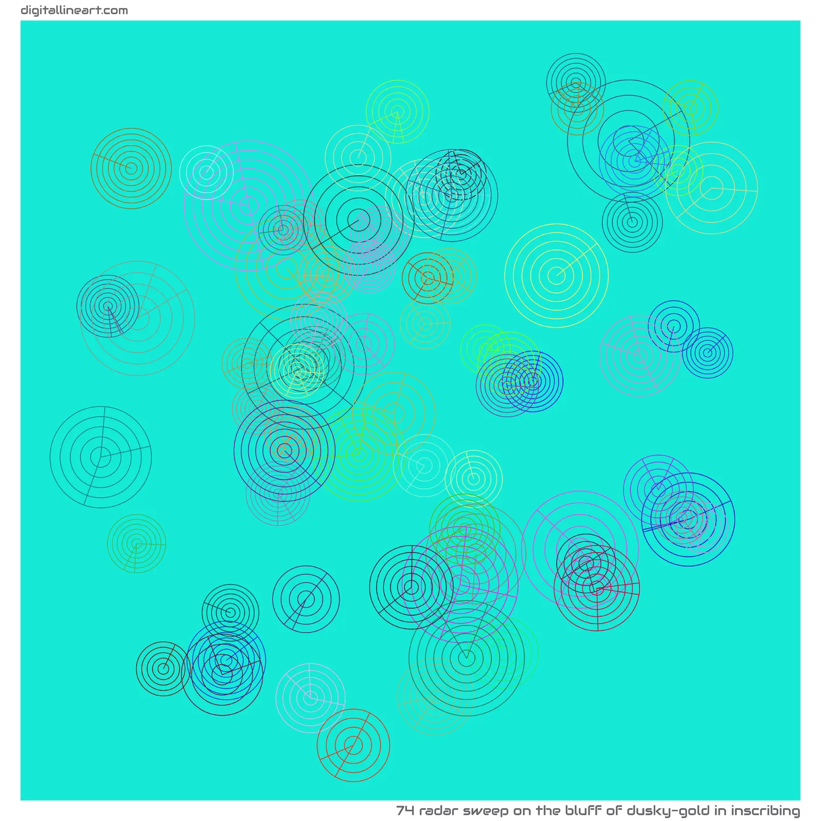 The Bluff of Dusky-gold in Inscribing — Radar Sweep, 74 elements