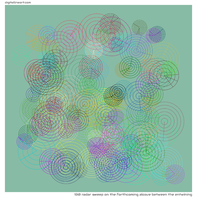 The Forthcoming Alcove between the Entwining — Radar Sweep, 130 elements