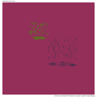 What the Acre round Rustic Inscribing — Rain, 2 elements