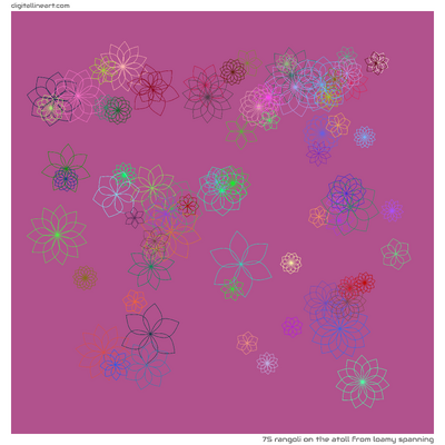 The Atoll from Loamy Spanning — Rangoli, 75 elements