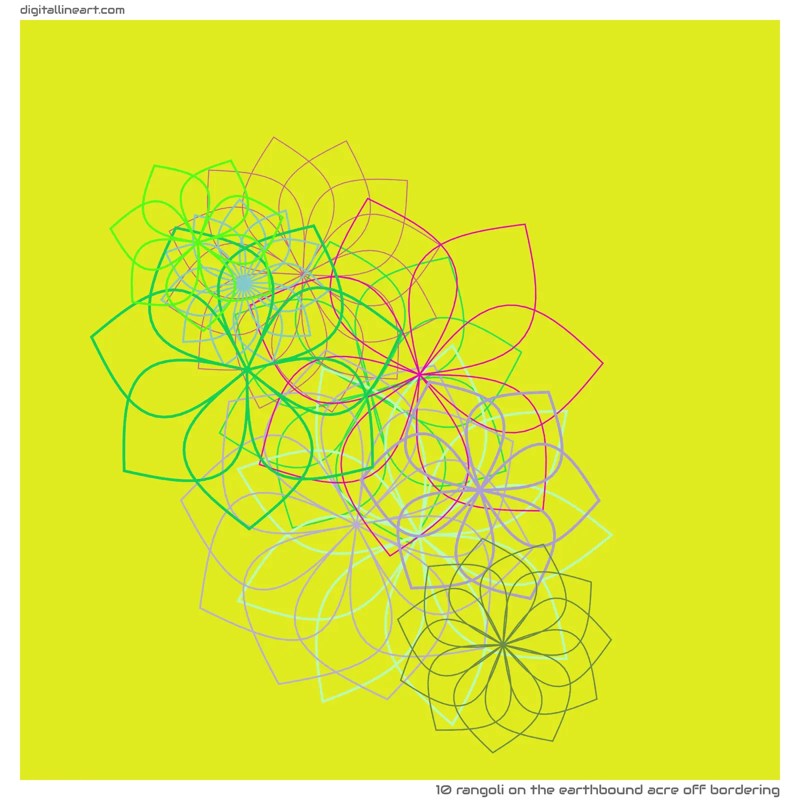 The Earthbound Acre off Bordering — Rangoli, 10 elements