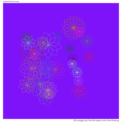 Fertile Basin into the Finding — Rangoli, 29 elements