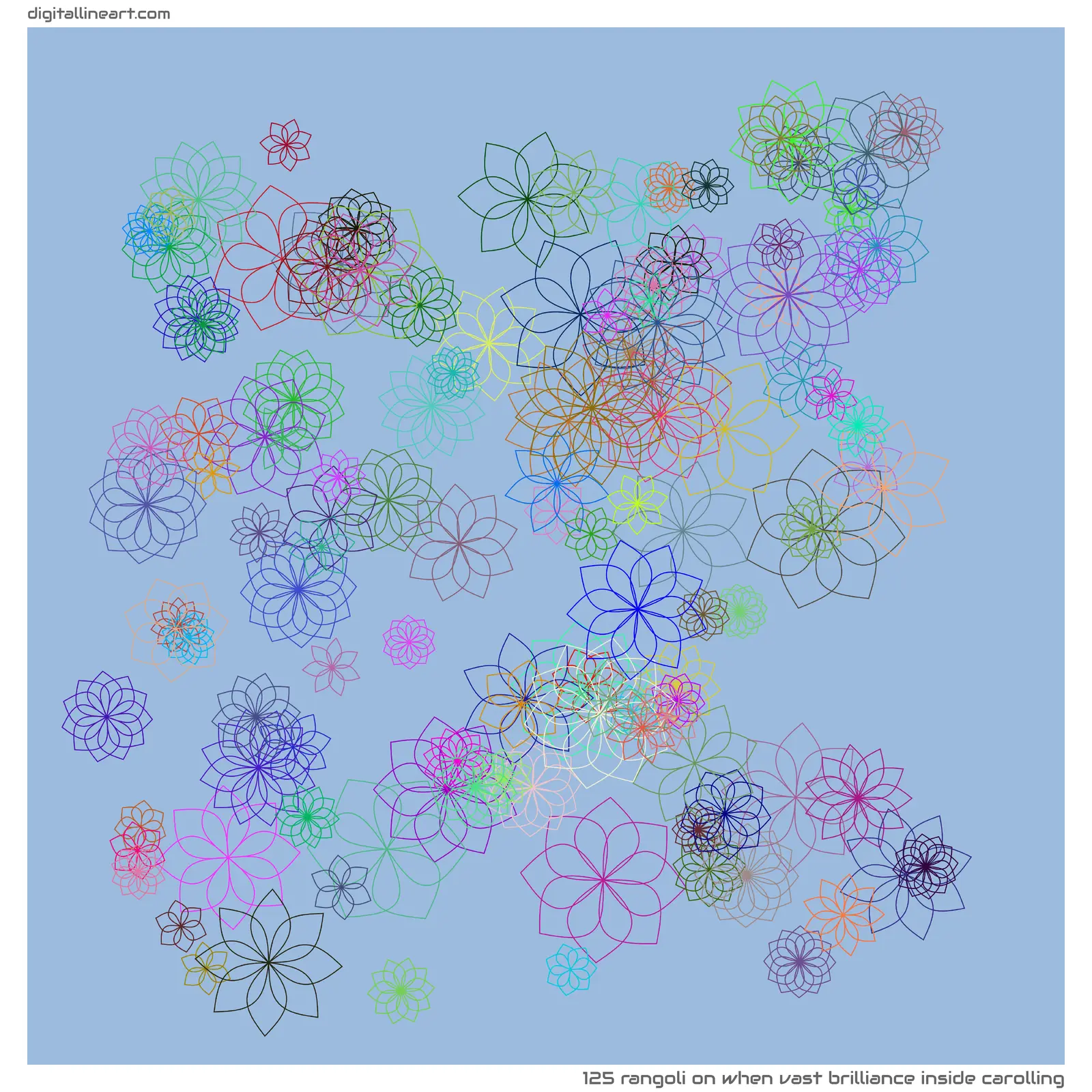 When Vast Brilliance Inside Carolling — Rangoli, 125 elements
