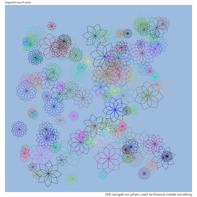 When Vast Brilliance Inside Carolling — Rangoli, 125 elements