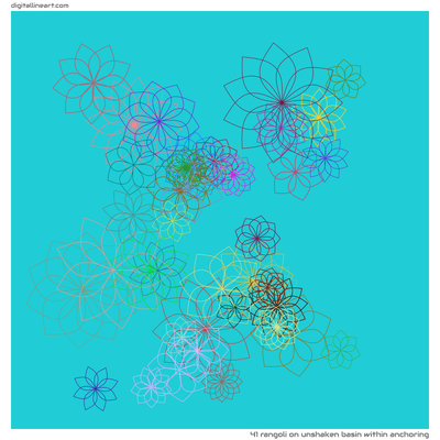 Unshaken Basin within Anchoring — Rangoli, 41 elements