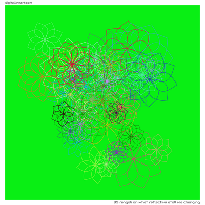 What Reflective Atoll via Changing — Rangoli, 39 elements