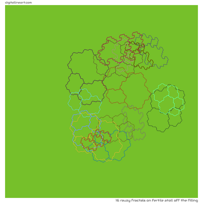 Fertile Atoll off the Filling — 16 rauzy fractals