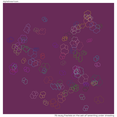 The Ash of Lamenting under Dreading — 75 rauzy fractals