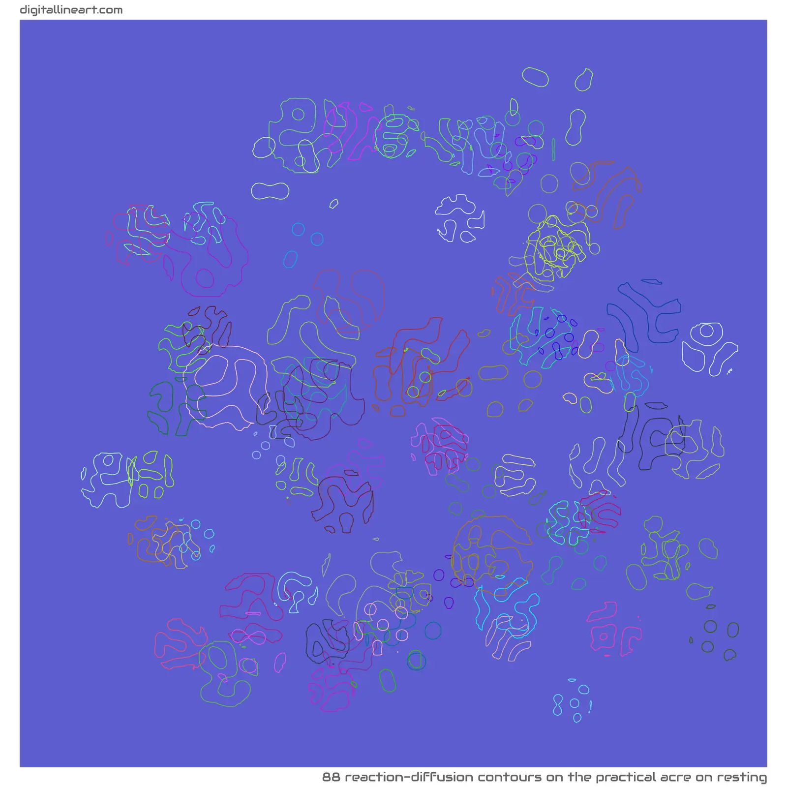 The Practical Acre on Resting — 88 reaction-diffusion contours