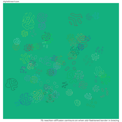 When Old-fashioned Border in Bracing — 75 reaction-diffusion contours