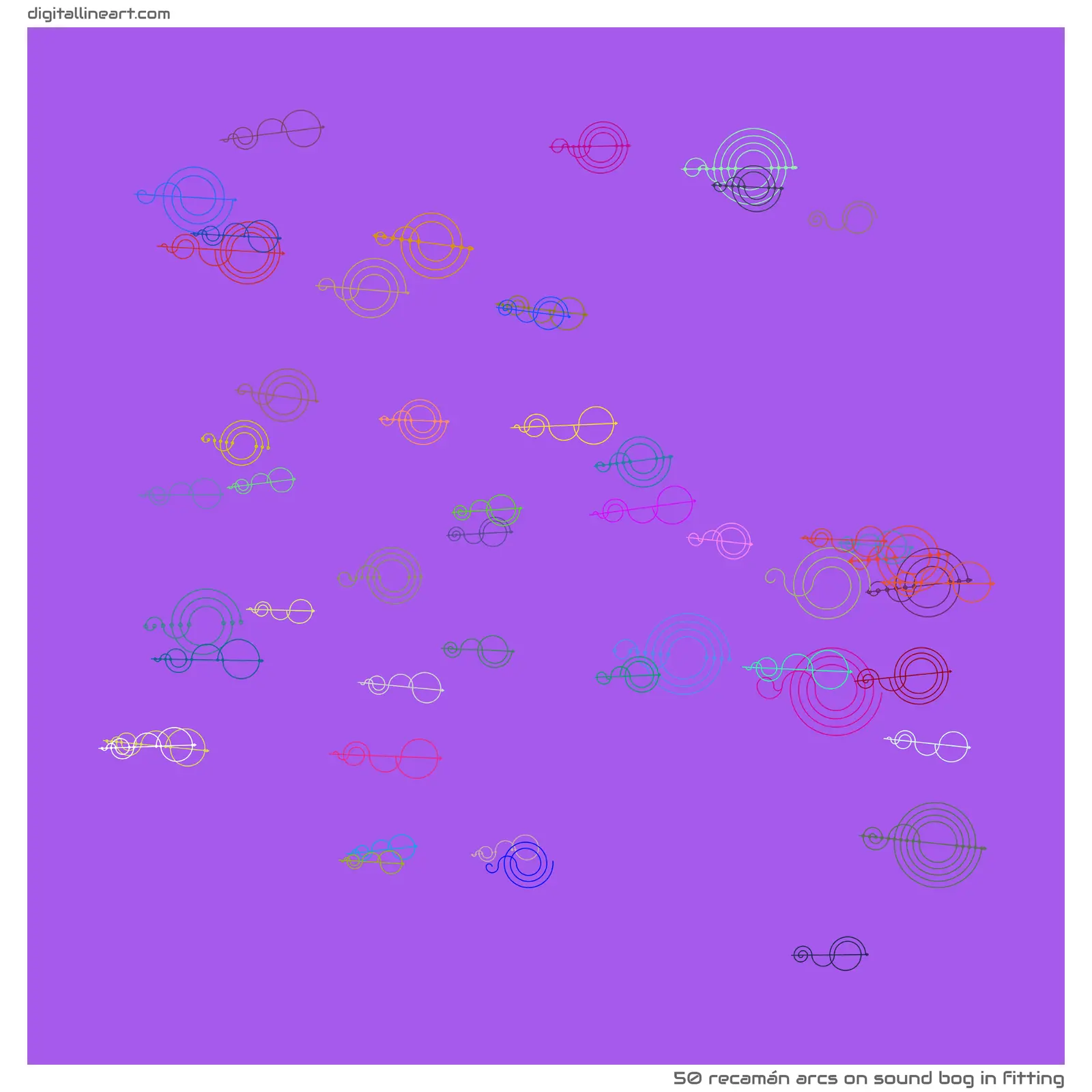 Sound Bog in Fitting — 50 recamán arcs