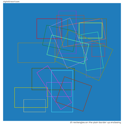 21 Rectangles in The Plain Border up Enclosing