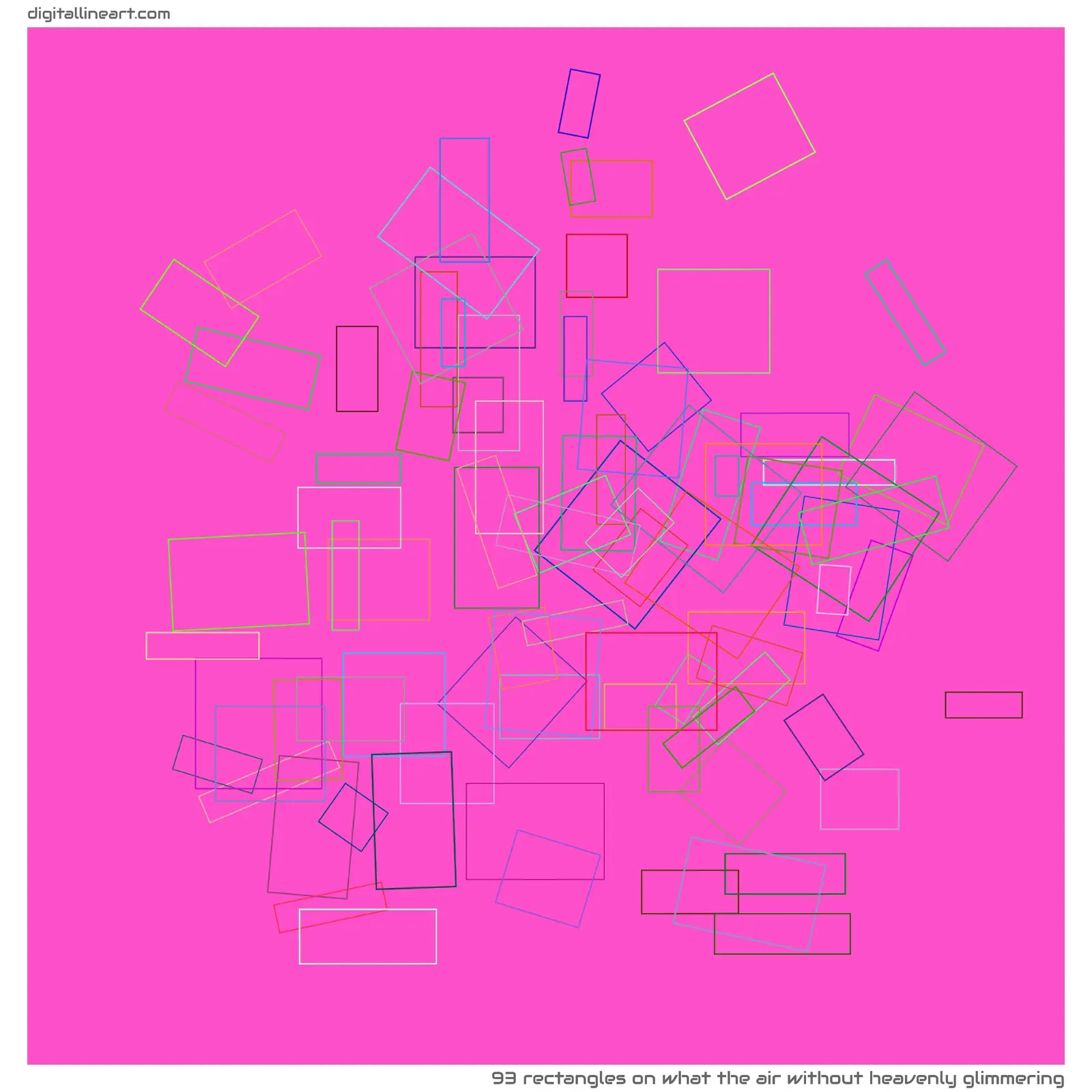 What the Air without Heavenly Glimmering — 93 rectangles