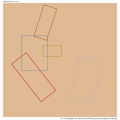 What Levitating Aura across Exhaling — 5 rectangles