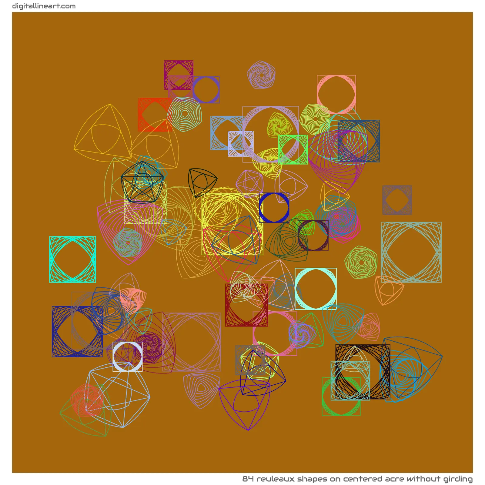 Centered Acre without Girding — 84 reuleaux shapes