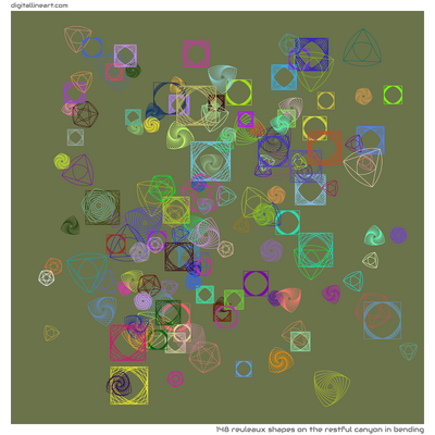 The Restful Canyon in Bending — 148 reuleaux shapes