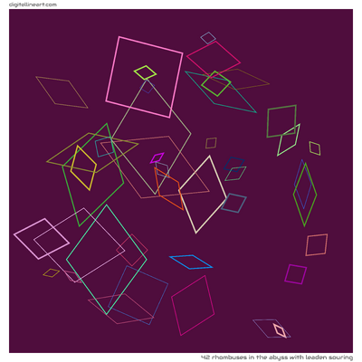 42 Rhombuses in The Abyss with Leaden Souring