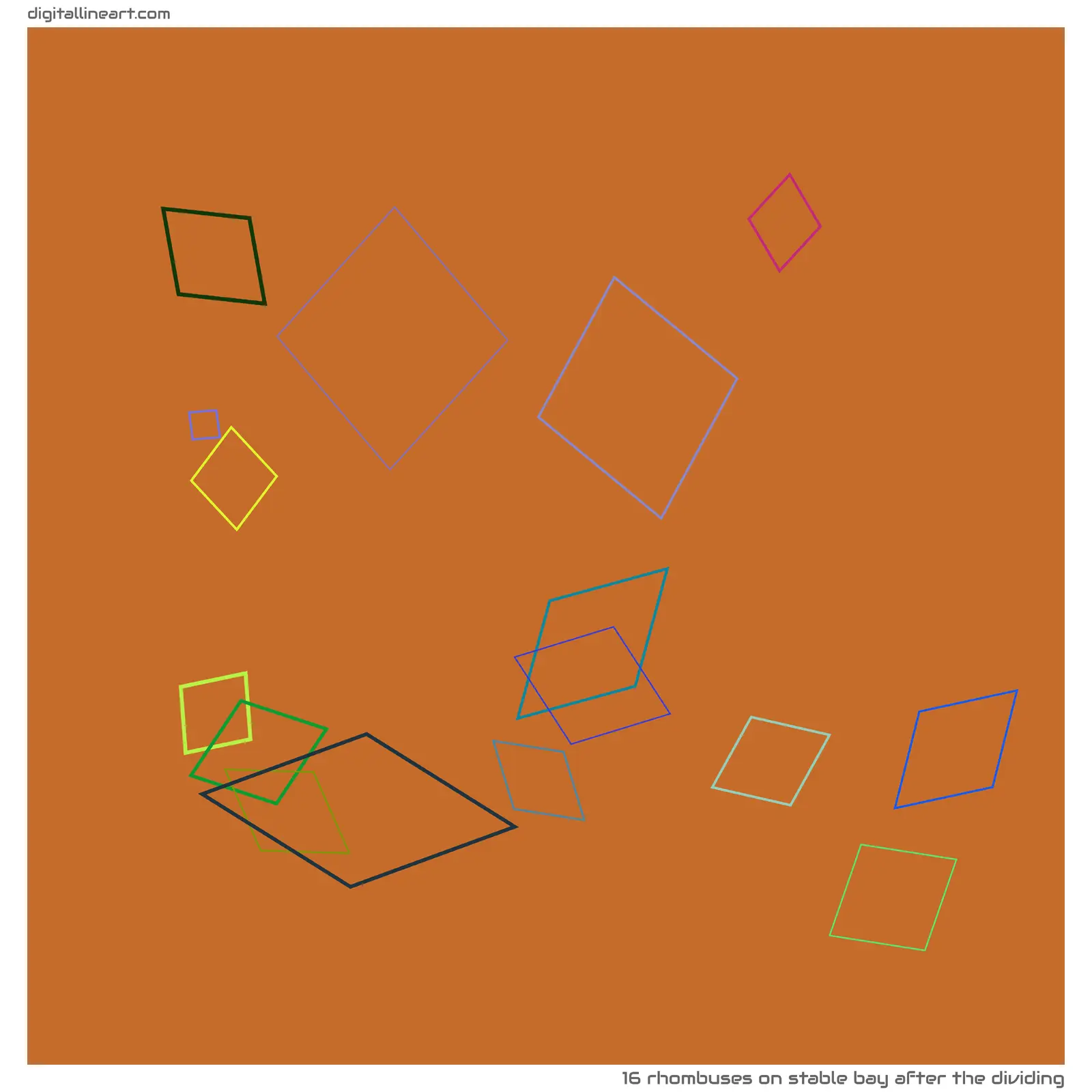 Stable Bay after the Dividing — 16 rhombuses