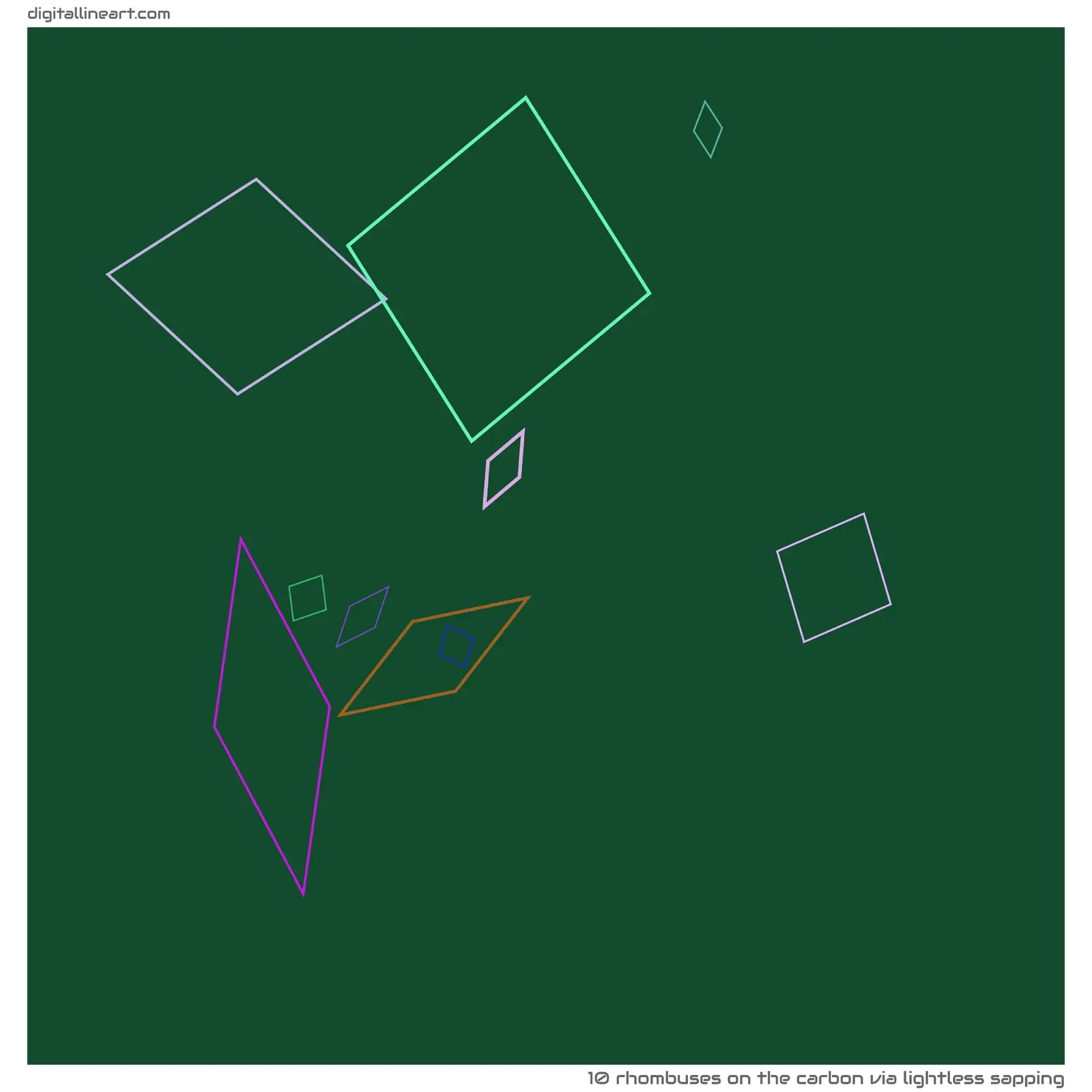 The Carbon via Lightless Sapping — 10 rhombuses