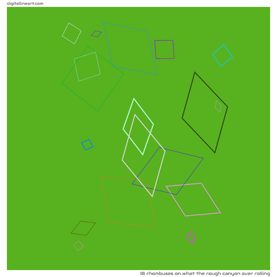 What the Rough Canyon over Rolling — 18 rhombuses