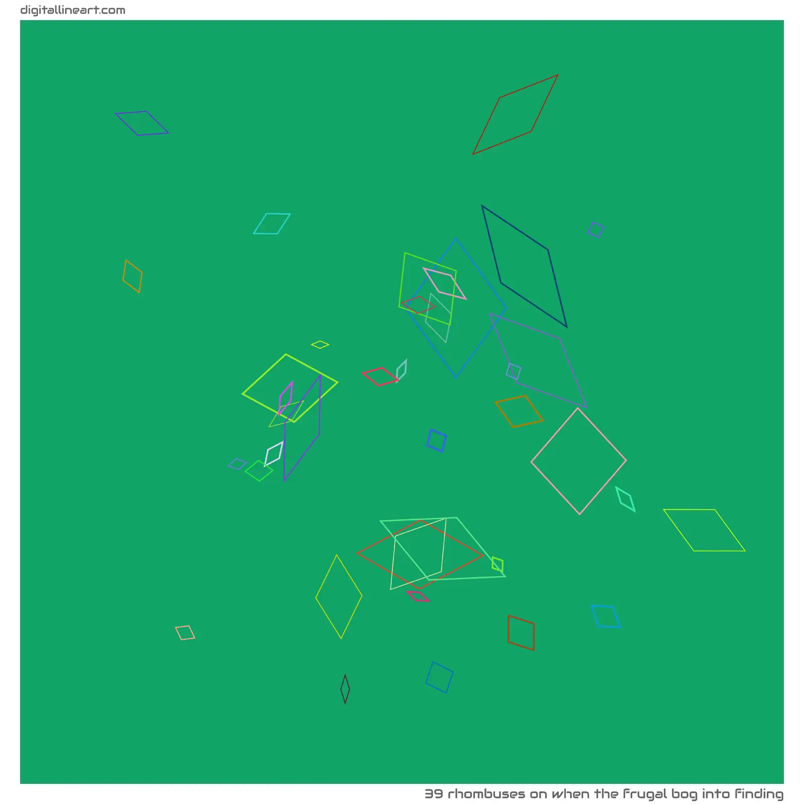 When the Frugal Bog into Finding — 39 rhombuses