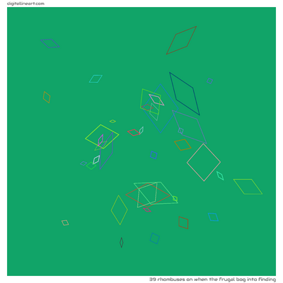 When the Frugal Bog into Finding — 39 rhombuses