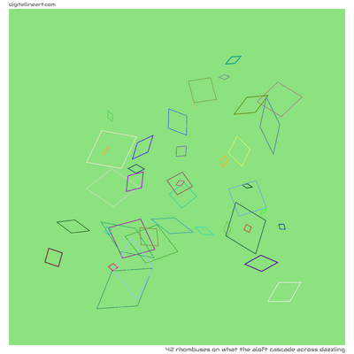What the Aloft Cascade across Dazzling — 42 rhombuses