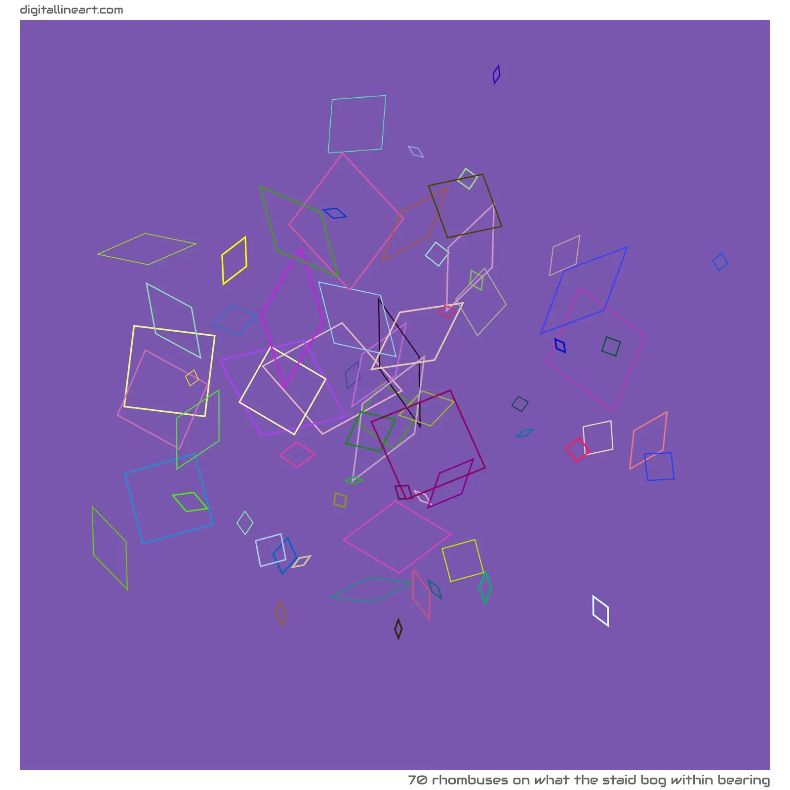 What the Staid Bog within Bearing — 70 rhombuses